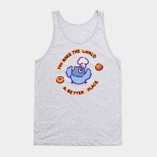 A cute pigeon baker, you bake the world a better place Tank Top